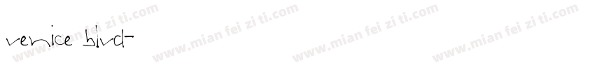 venice blvd字体转换
